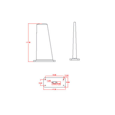 902-928MHz 3dBi SMAK プラスチックシェルブレッドアンテナ